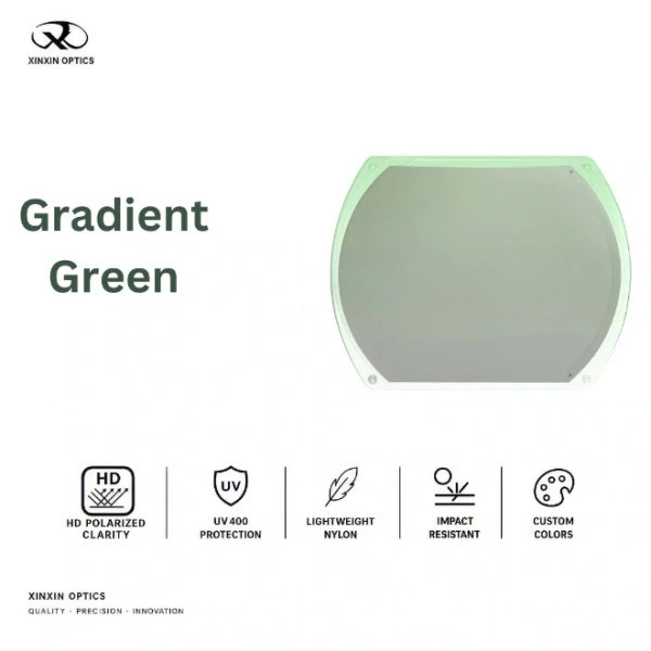 Nylon Polarized Lens Gradient Color Green Tinted