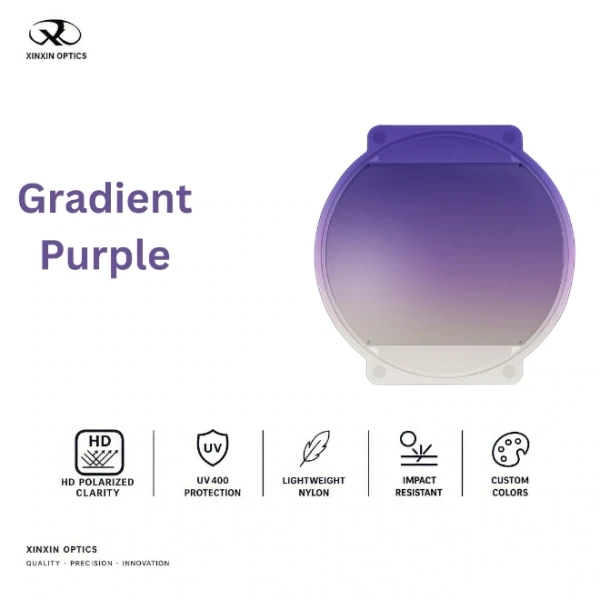 Nylon Polarized Lens Gradient Color Purple Tinted