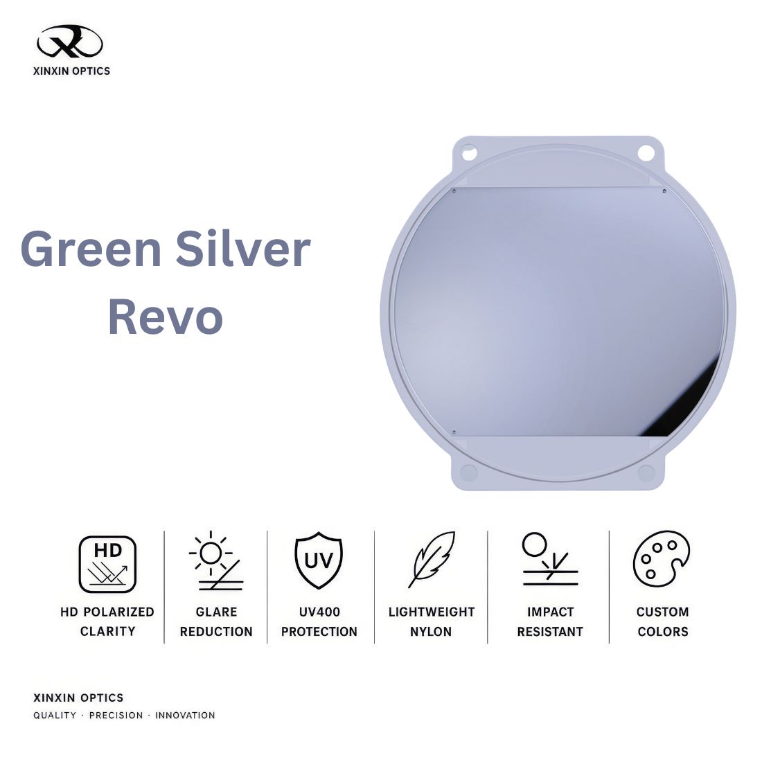 Nylon Polarized Lens Gray Green Mirror Coated