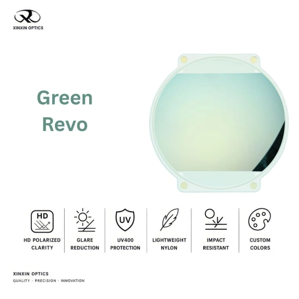 Nylon Polarized Lens Light Green Mirror Coated