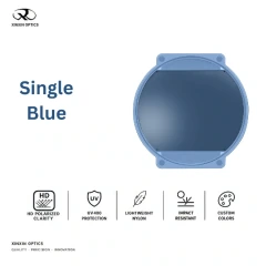 nylon polarized lens solid color blue tinted