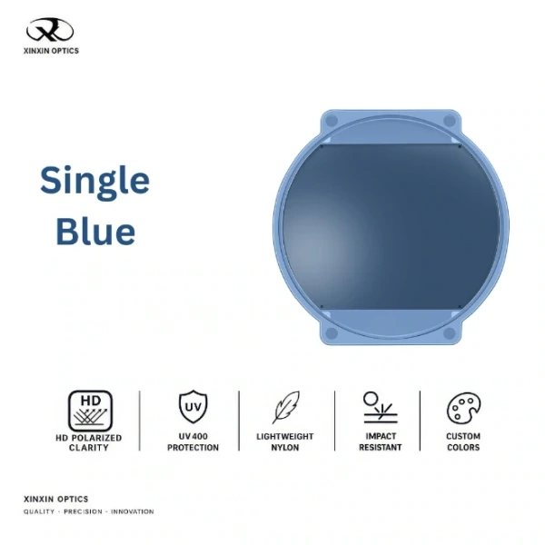 Nylon Polarized Lens Solid Color Blue Tinted