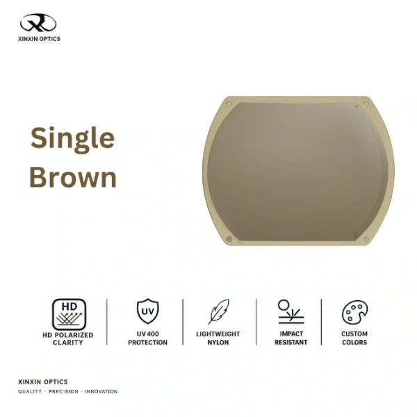 Nylon Polarized Lens Solid Color Brown Tinted