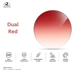 nylon sunglasses lens dual gradient color red tinted