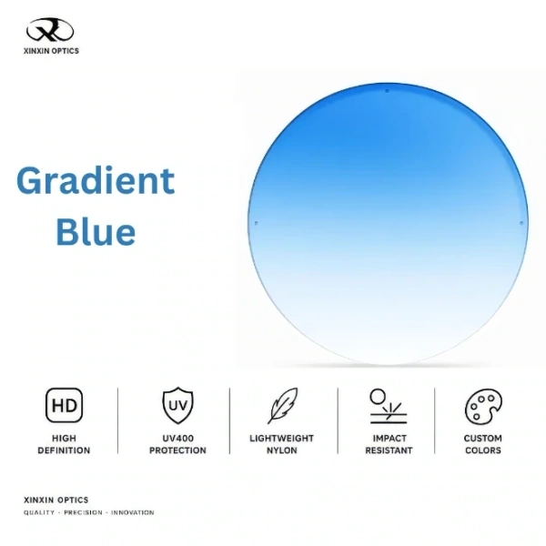 Nylon Sunglasses Lens Gradient Blue Tinted
