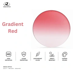 nylon sunglasses lens gradient color red tinted