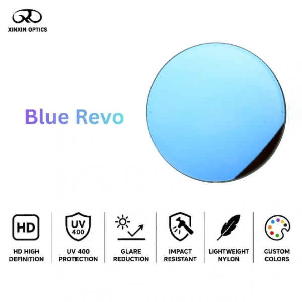 Nylon Sunglasses Lens Blue Mirror Coated