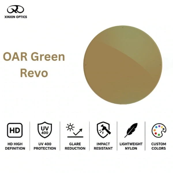 Nylon Sunglasses Lens OAR Green Mirror Coated