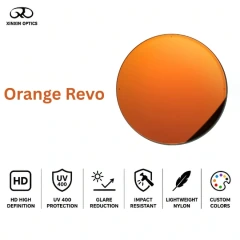 nylon sunglasses lens mirror coated orange