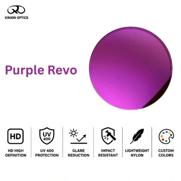 Nylon Sunglasses Lens Purple Mirror Coated