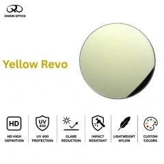 nylon sunglasses lens mirror coated yellow