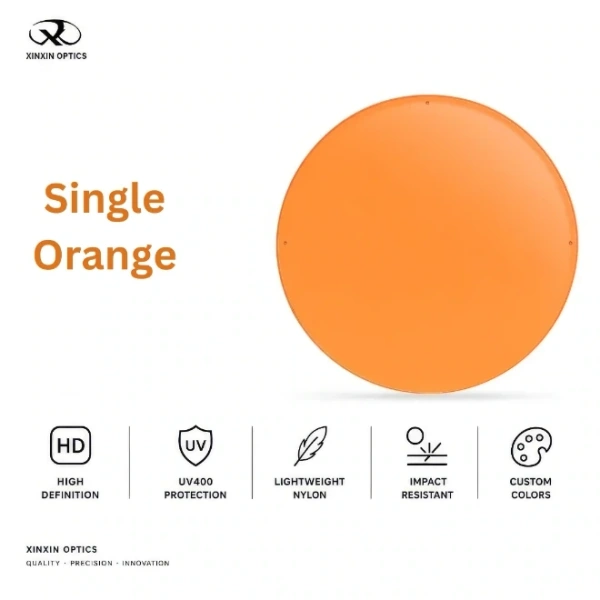 Nylon Sunglasses Lens Solid Color Orange Tinted