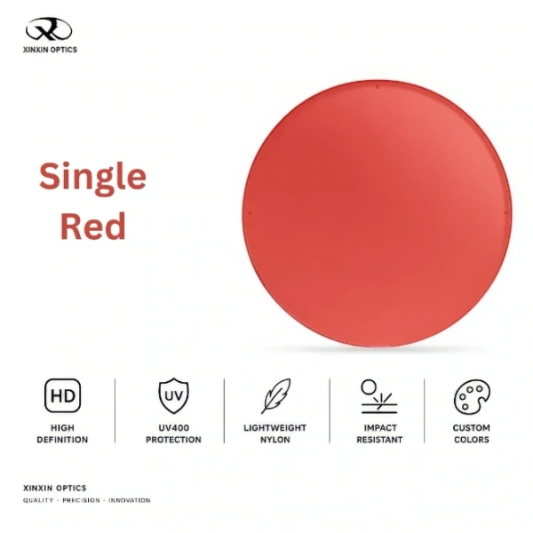 Nylon Sunglasses Lens Solid Color Red Tinted