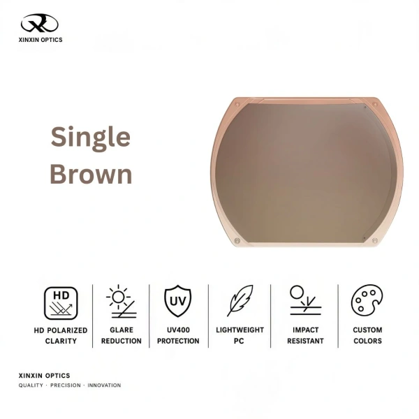 PC Polarized Lens Solid Color Brown Tinted