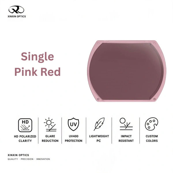 PC Polarized Lens Solid Color Pink Purple Tinted