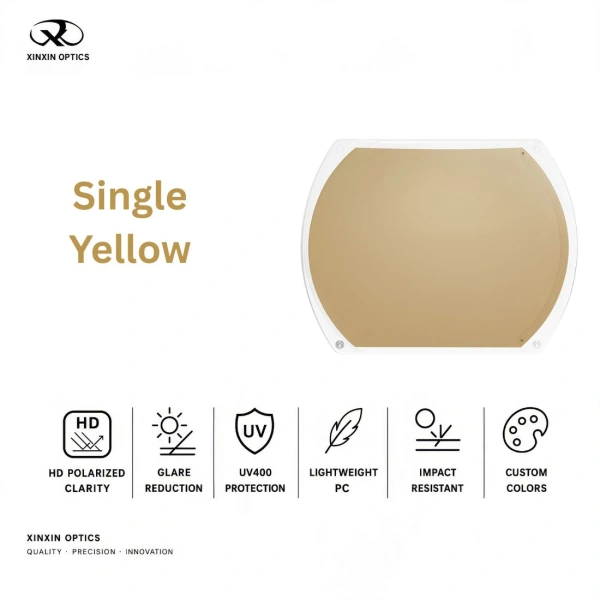 PC Polarized Lens Solid Color Yellow Tinted